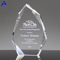 Trofeo de bloque de cristal grabado facetado para los premios Legacy Honor Awards