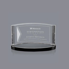 Hot China Products Wholesale Black base Crystal K9 3D Crystal laser engraving crystal trophy