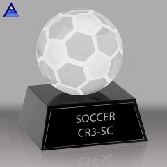 Regalos al por mayor Baloncesto Fútbol Béisbol Tenis Vidrio esmerilado Crystal Soccer Trophy