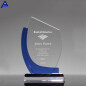 Wholesale Shield Printing Colored Glass Crystal Trophy For Competition Awards Gift