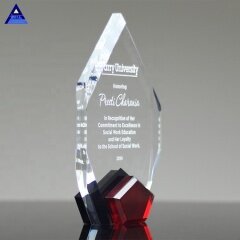 Zhejiang Pujiang New Decorative Customized Red Marquis Large Crystal Diamond Trophy
