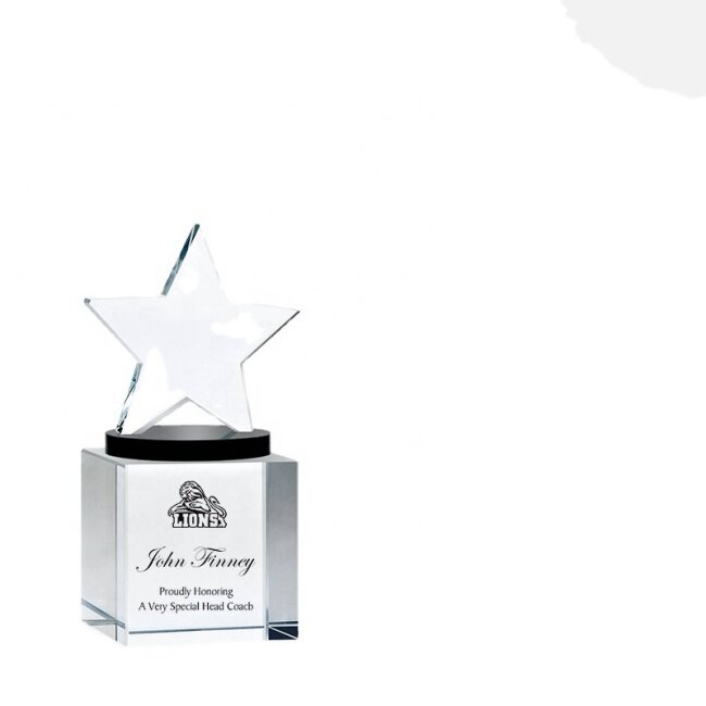 Factory Wholesale K9 Blank Crystal Star Award Trophy Crystal Star Trophy
