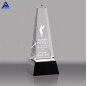 Hot Sale Manufacturer Custom New Design 3D Laser Golf Crystal Trophy Awards Wholesale Sports Trophy With Base