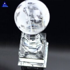 Trofeo de globo de cristal transparente K9, trofeo de globo terráqueo Anabella ambiental