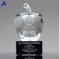 Printing Custom Design Classic Apple Shaped Crystal Award Trophy For Paperweight