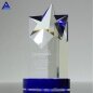 Elegant Clear Rising Star Blue Crystal Tower Trophy