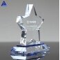 Folk Art Star Shaped Crystal Trophy Corporate Awards Gift With Logo Engraving