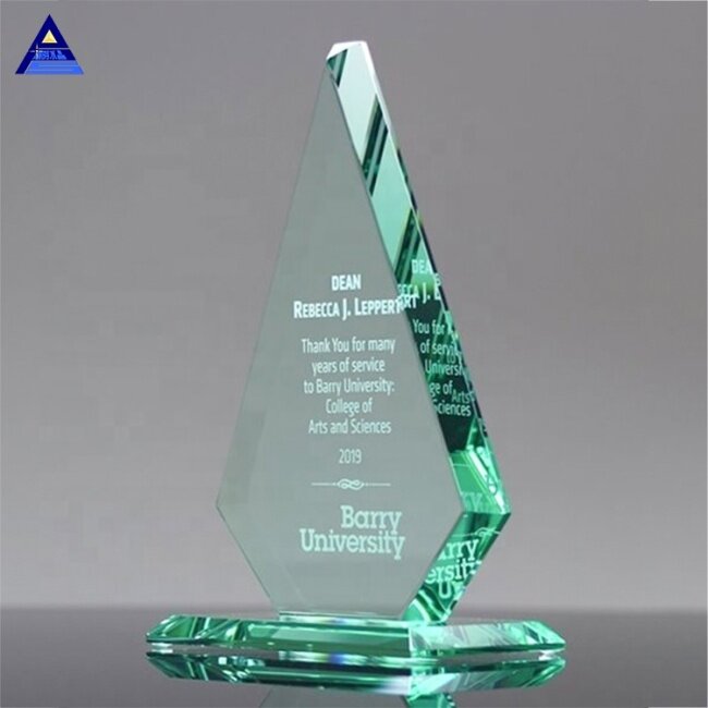 Laser Etched Glass Arrowhead Award Trophy,Wholesale Customise Crystal Trophy