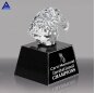 Custom Clear Carved Crystal Eagle Head Awards Trophy for Boss Office Business Awards