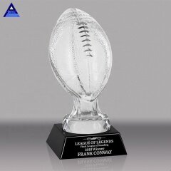 Venta al por mayor Fabricado en fábrica K9 Crystal Fantasy Football Award Sport American Nfl Trofeo de recuerdo