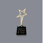 Hot Sale Wholesale Medal Crystal Star Shaped Award Hollow star trophy with black base