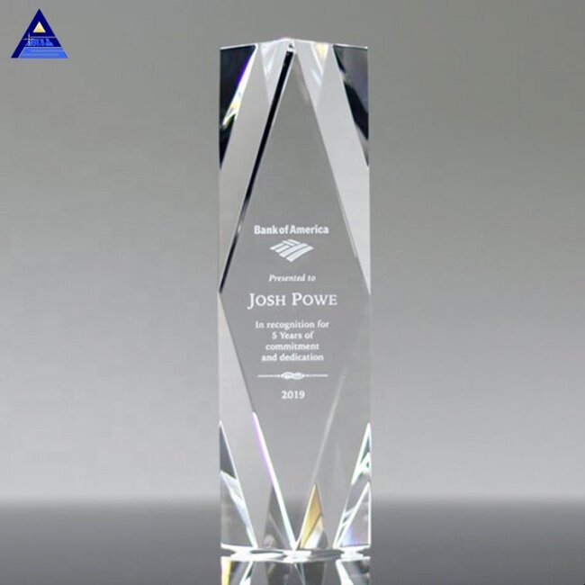 Customized High Quality Traditional Crystal Tower For Award Trophy