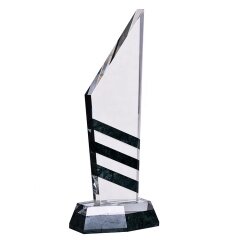 Good Price Quality Blank Clear Glass Flag Plaque Award For Business Souvenir Gifts