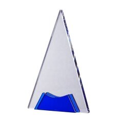 Pujiang Wholesale Custom Blue Apex Crystal Mountain Trophy Awards For Holiday Decoration