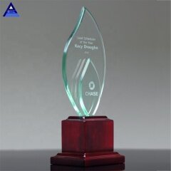 Креативный дизайн Двойное пламя медали Стеклянный щит Награда Хрустальный трофей в Дубае