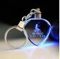 3D Laser Engraving LED Crystal Photo Rose Christmas Creative Gift Key Chain For Father'S Day Gift