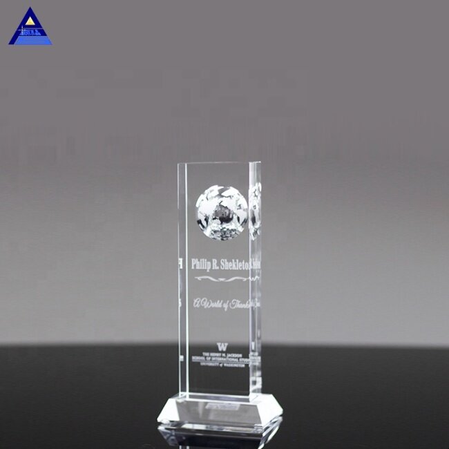 High Quality Popular The Vision World Globe Crystal Paperweight