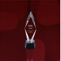 Engravable Blank Glass Crystal Diamond Shape Award Trophy With Customized Logo