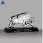 High Quality Custom design wholesale Crystal Bull 3D Animal Model Business Gift For Souvenir