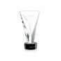 New Design Personalized Handmade Blank Trophy Crystal Engraving Plaque with Black Base