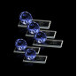 Wholesale cheap Custom fashion Pujiang k9 blue transparent diamond crystal trophy