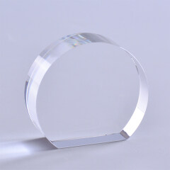 Выгравированная лазером 3Д стойка пресс-папье круглой формы кристаллическая для награды сотрудника