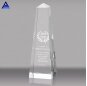 Individual Name Engraving Souvenir Gifts Pujiang Factory Wholesale Custom Optical Crystal Trophy For Business Gifts
