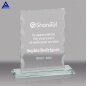 Custom Square Glass Trophy Authorization Crystal Glass Award Plaque With Company Name