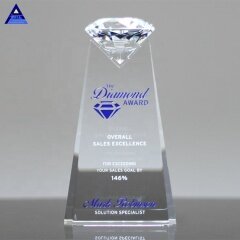 Cristal de cristal transparente de esencia grande decorativa facetada Cristal de diamante