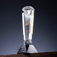 2021 Новый дизайн Кристалл награды трофей Индивидуальная гравировка Алмазный кристалл трофейная табличка спортивный кристалл награды за гольф трофей