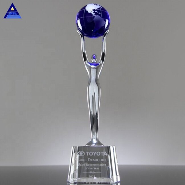 Hot Selling Cheap Achievement World Globe Paperweight,Round Glass Earth Globe