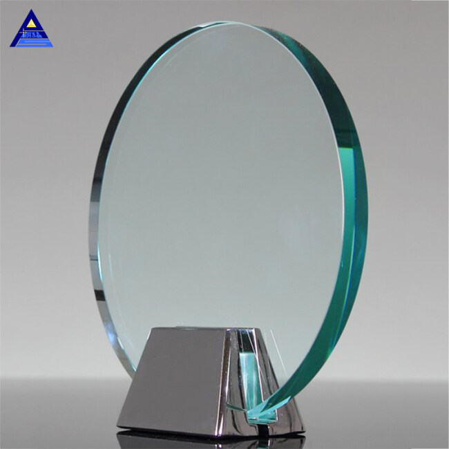 Latest Italian Trophy Design Alumina Jade Crystal Circle Award