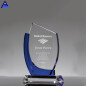 Wholesale Shield Printing Colored Glass Crystal Trophy For Competition Awards Gift