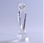Super Quality Promotional Oval Sports Shape Crystal Table Tennis Ball Trophy Gift