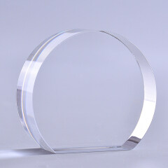 Выгравированная лазером 3Д стойка пресс-папье круглой формы кристаллическая для награды сотрудника