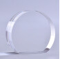 3D Laser Engraved Round Shape Crystal Paperweight Stand For Employee Award