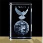 2020 hot 3D laser engraving crystal peace pigeon