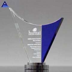 Manufacturing Direct Wholesale Cheap High Quality Custom Awards Crystal Wave Trophy