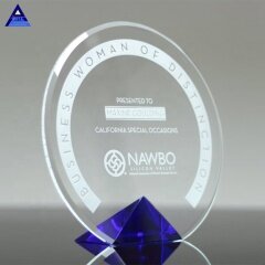 Venta al por mayor Crystal Blue Cyrk Shield Award Diamond Sailboat Shape Crystal Award
