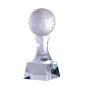 New Arrival Custom Logo Crafts Golf Engraved Sports Crystal Ball Trophy With Base
