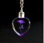 Wholesale Cheap Custom Car Logo 3d Laser Engraved Blank Heart Shape K9 Crystal Led Keychain for Crystal Gift Items
