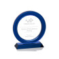 China Wholesale High Quality Blank Custom Crystal Circle Plaque Award with Metal Base