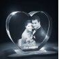 2021 Crystal Blank 3D Laser Wedding Gift Heart Shaped 3D Photo Crystal block