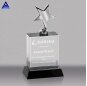 Fancy Clear Block Glass Awards Trophies Crystal Star Figurine For Winner Souvenir