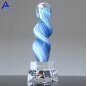 Personality Customblue Whirlwind Crystal Award Trophy For Souvenir Memorial Events