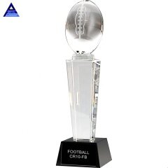 Fábrica al por mayor de China Crystal Glass American K9 Crystal Fantasy Football Trophy