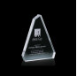 2020 latest triangle stereo 3D transparent crystal laser engraving custom crystal trophy