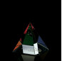 Promotional Mountain 3D Laser Engraved Crystal Triangle Trophy For Business Sales Awards