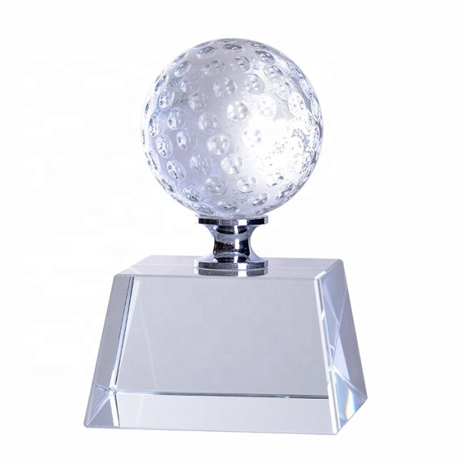 Wholesale Low Price High Quality Custom Badminton Sports Crystal Trophy Award For Souvenir
