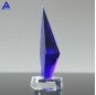 Pujiang Factory Unique Diamond Design Custom Azurite Crystal Trophy Custom Awards and Trophies